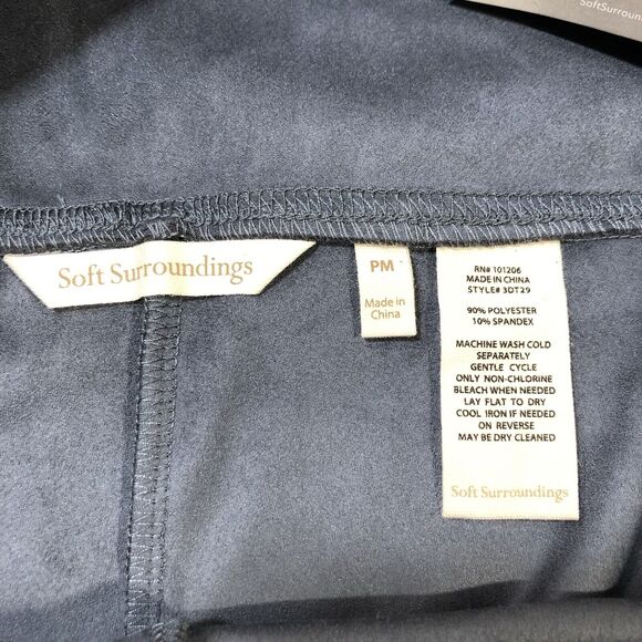 Soft Surroundings Petites SZ PM Faux Suede Leggings Item 3DT29 NWT - Picture 6 of 8